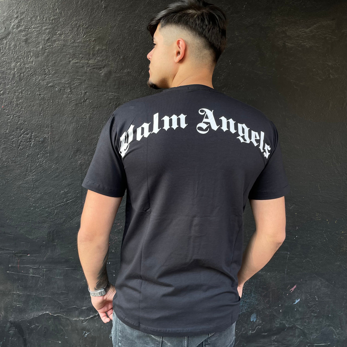 Camiseta Premium Palm Angels - Estampa Urso e Escrita nas Costas