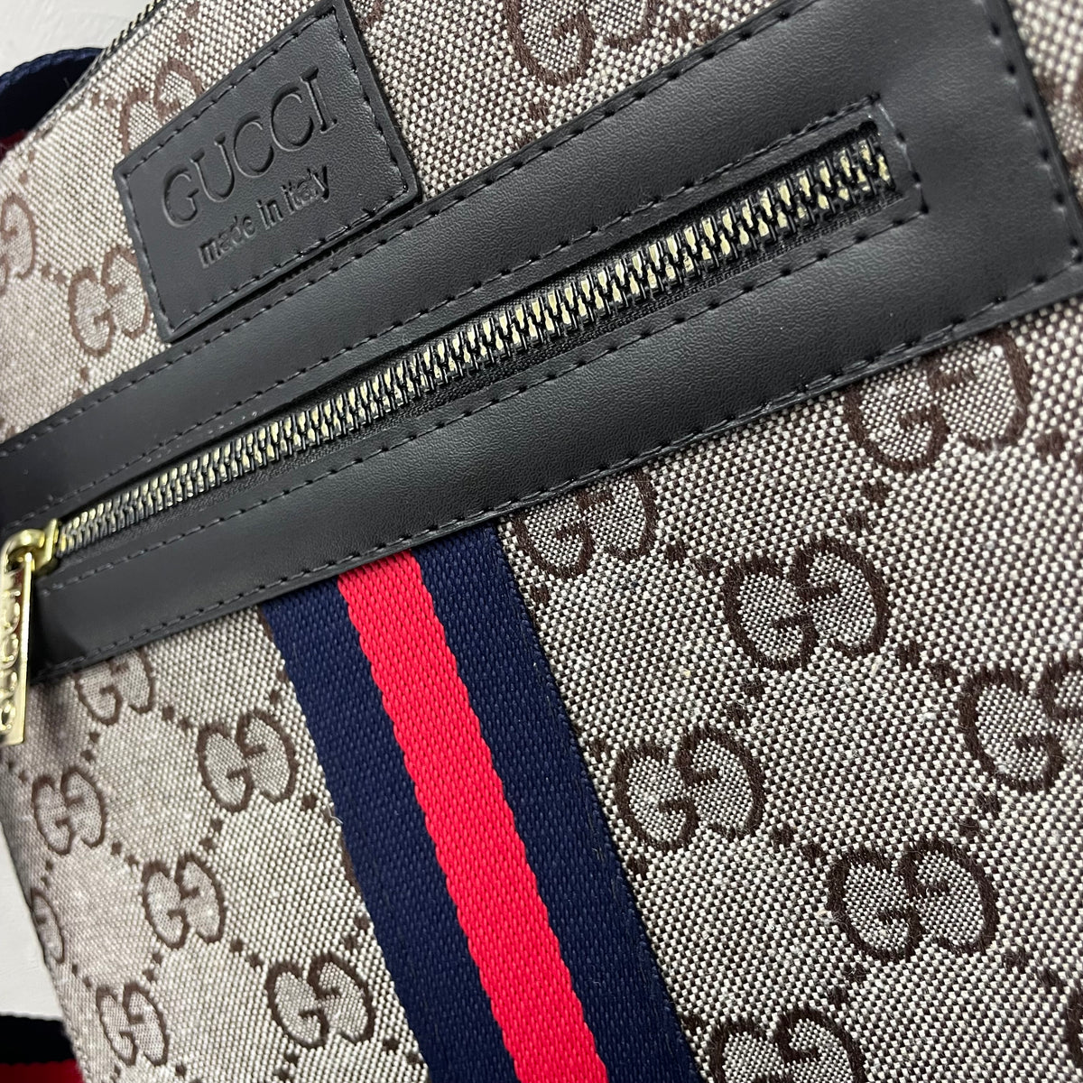 Shoulder Bag Importada Gucci Premium Creme Faixa Azul/Vermelha